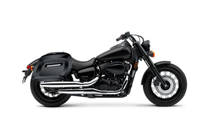 36L - Lamellar Raven Extra Large Honda Shadow 750 Phantom Shock Cut-out Painted Motocicleta Hard Alforjas