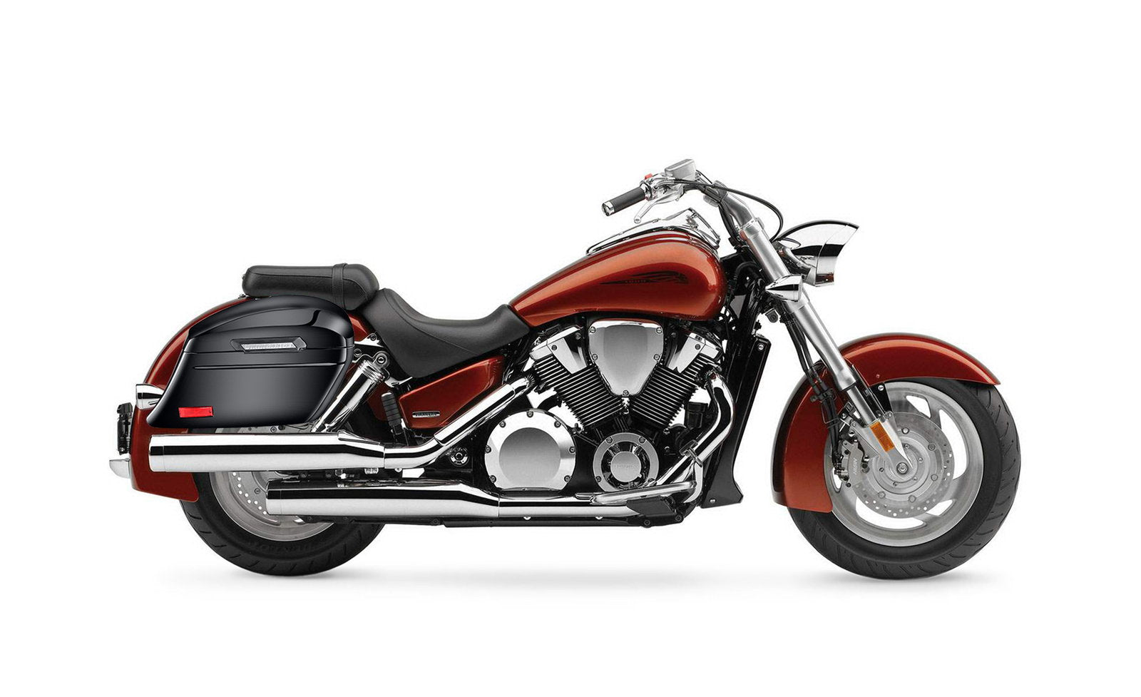 44L - Lamellar Stallion Extra Large Honda VTX 1800 N Painted Motocicleta Hard Alforjas