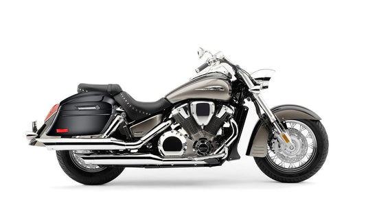 44L - Lamellar Stallion Extra Large Honda VTX 1800 S Painted Motocicleta Hard Alforjas