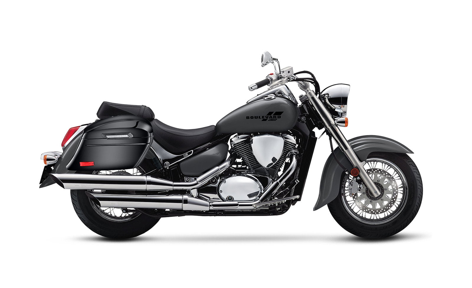 44L - Lamellar Stallion Extra Large Suzuki Boulevard C50 VL800 Painted Motocicleta Hard Alforjas