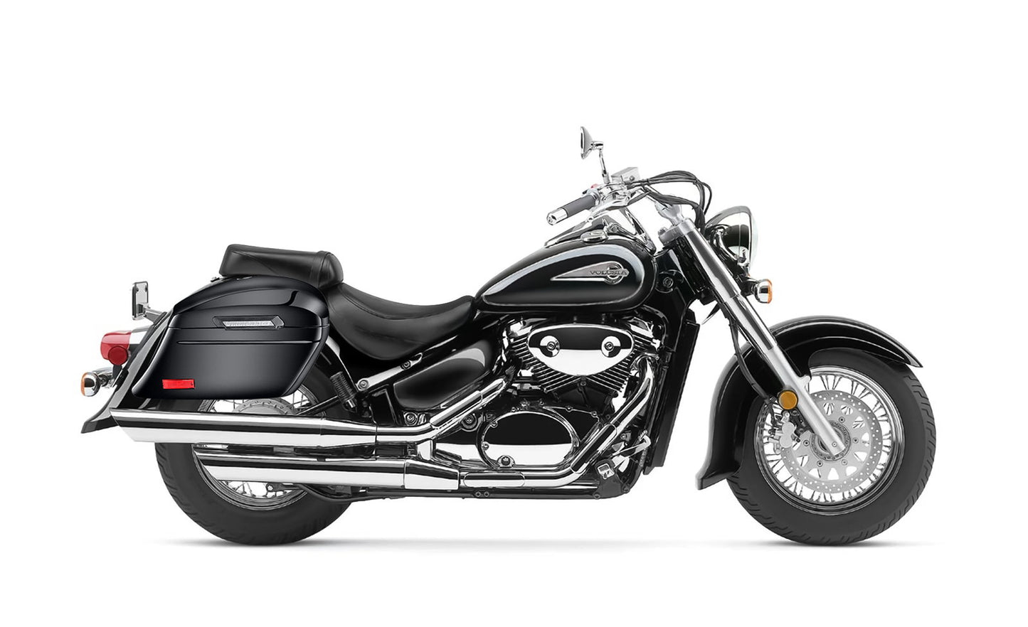 44L - Lamellar Stallion Extra Large Suzuki Volusia 800 Painted Motocicleta Hard Alforjas