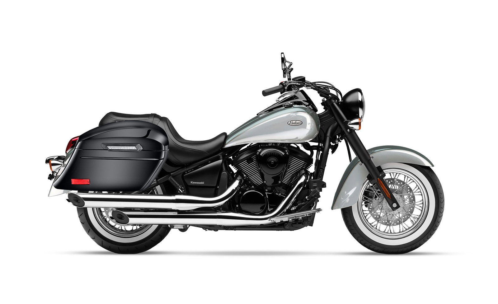 44L - Lamellar Stallion Extra Large Kawasaki Vulcan 900 Classic VN900 Painted Motocicleta Hard Alforjas