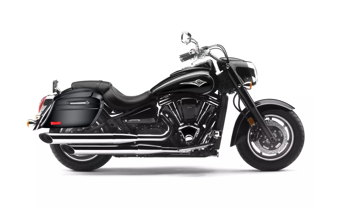 44L - Lamellar Stallion Extra Large Kawasaki Vulcan 2000 VN2000 Painted Motocicleta Hard Alforjas