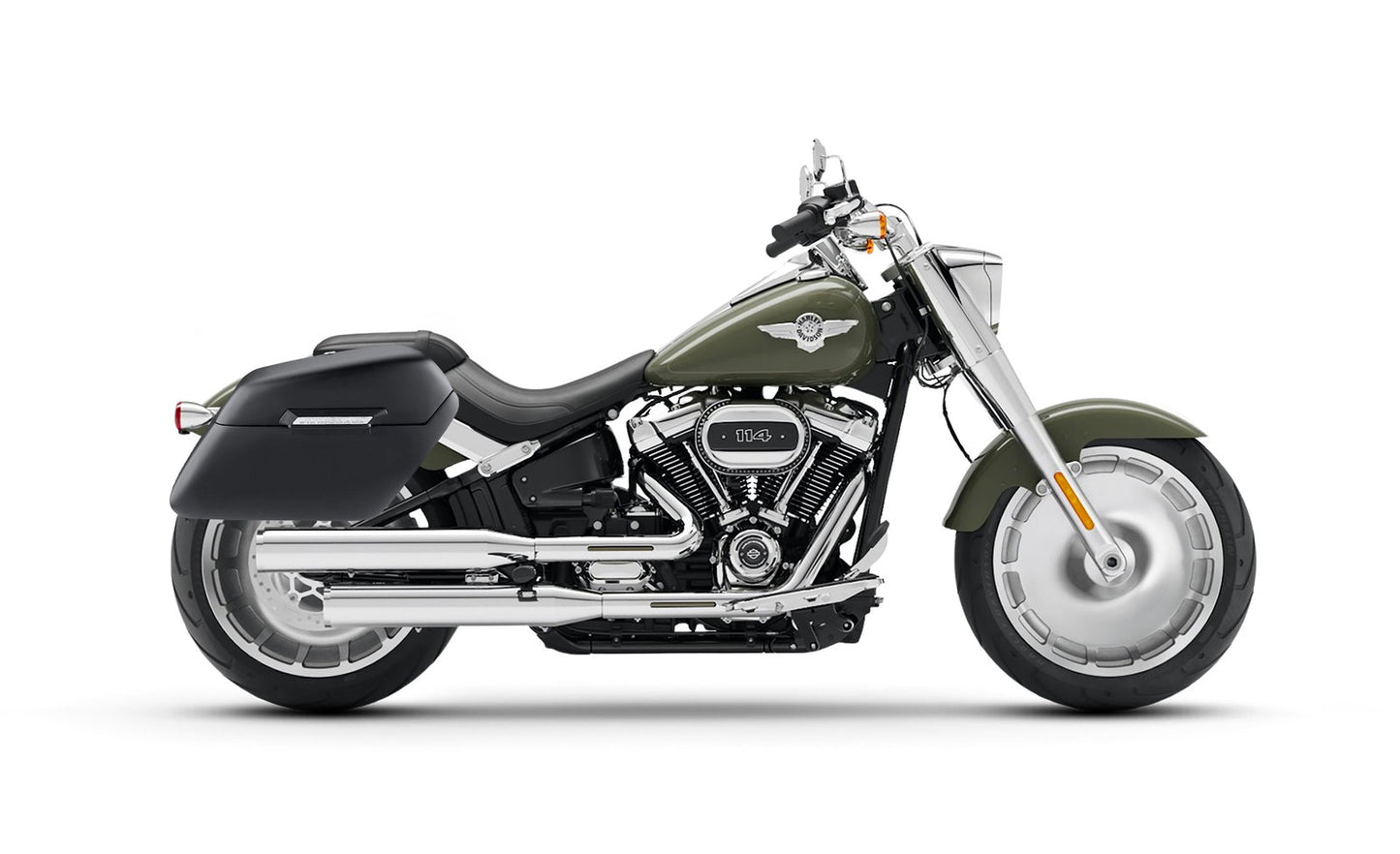 42L - Baldur Extra Large Matte Motocicleta Hard Alforjas para Harley Softail Fat Boy FLFB/S