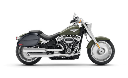 28L - Phantom Large Painted Motocicleta Hard Alforjas para Harley Softail Fat Boy FLFB/S