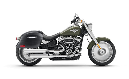44L - Lamellar Stallion Extra Large Matte Motocicleta Hard Alforjas para Harley Softail Fat Boy FLFB/S