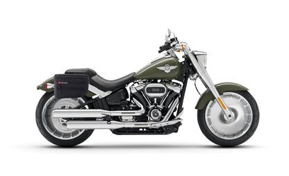18L - Patriot Medium Motocicleta Throw Over Alforjas para Harley Softail Fat Boy FLFB/S