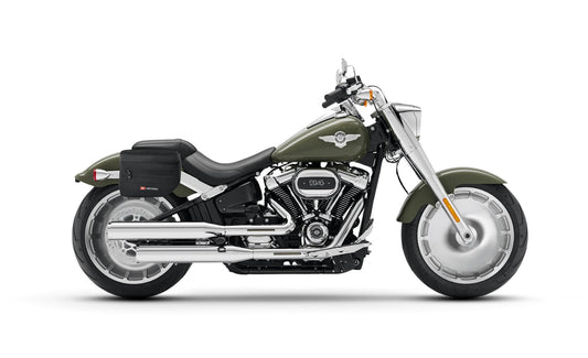 10L - Patriot Small Throw Over Alforjas para Harley Softail Fat Boy FLFB/S