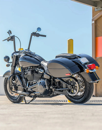 28L - Phantom Large Painted Motocicleta Hard Alforjas para Harley Softail Heritage FLHC/S