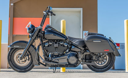 44L - Lamellar Stallion Extra Large Matte Motocicleta Hard Alforjas para Harley Softail Heritage FLHC/S