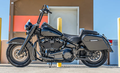 42L - Baldur Extra Large Painted Motocicleta Hard Alforjas para Harley Softail Heritage FLHC/S