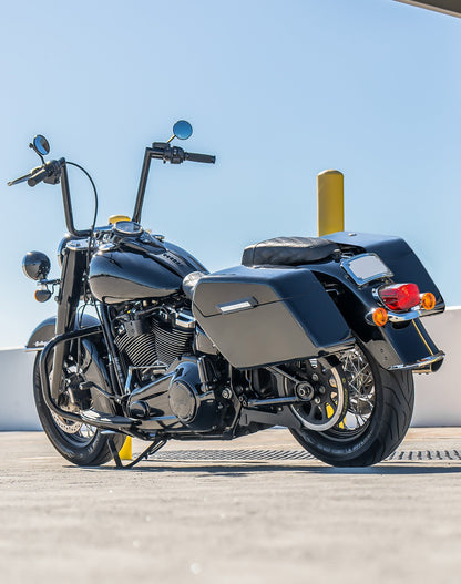 42L - Baldur Extra Large Painted Motocicleta Hard Alforjas para Harley Softail Heritage FLHC/S