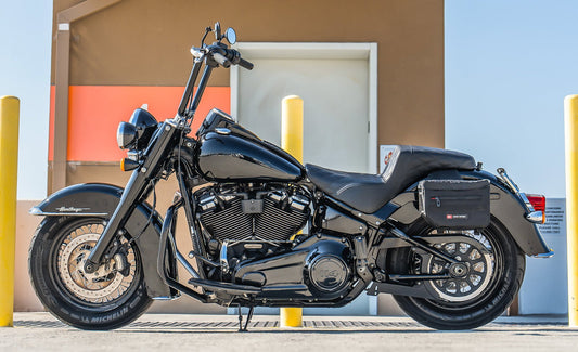 10L - Patriot Small Throw Over Alforjas para Harley Softail Heritage FLHC/S