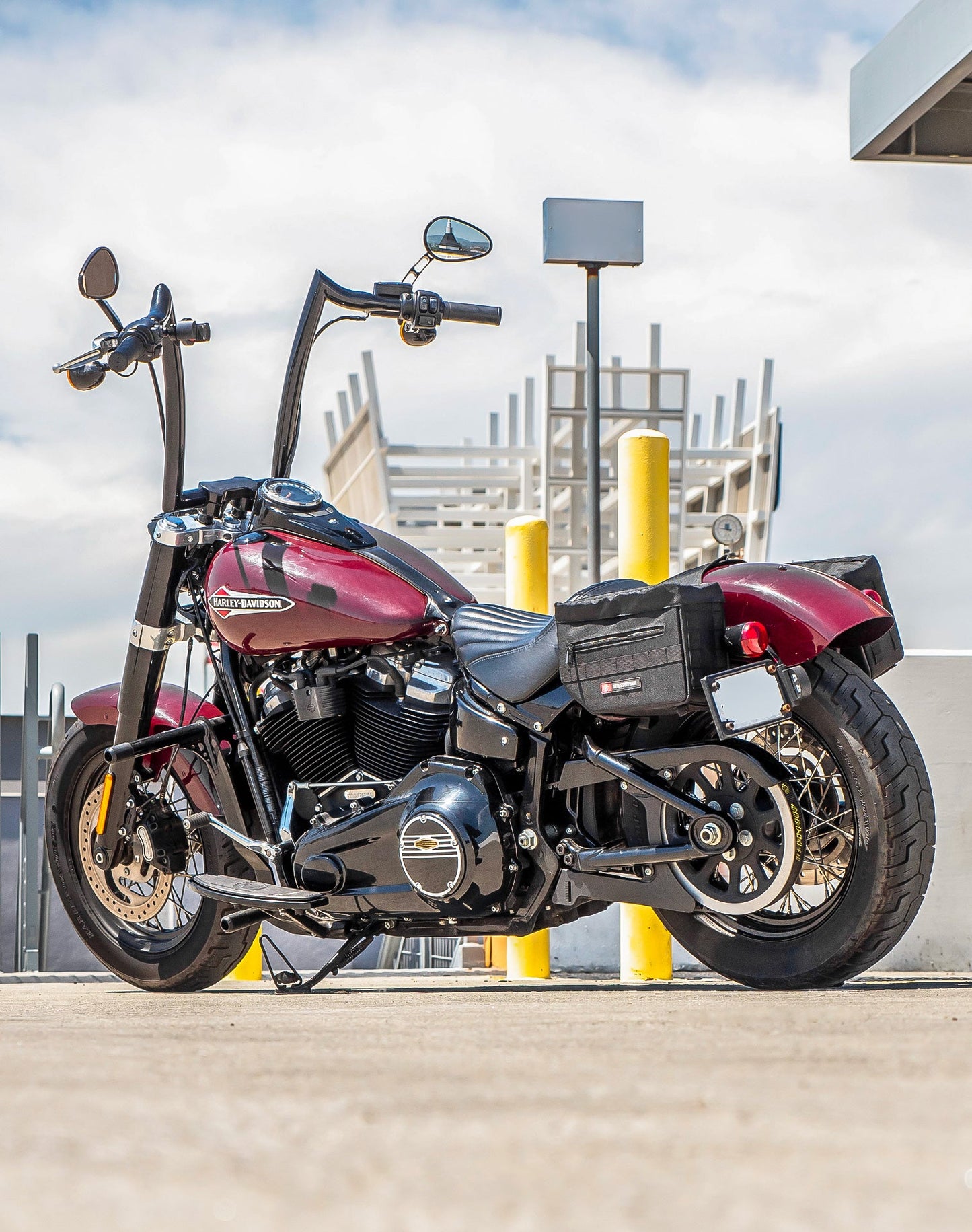 10L - Patriot Small Throw Over Alforjas para Harley Softail Slim FLSL