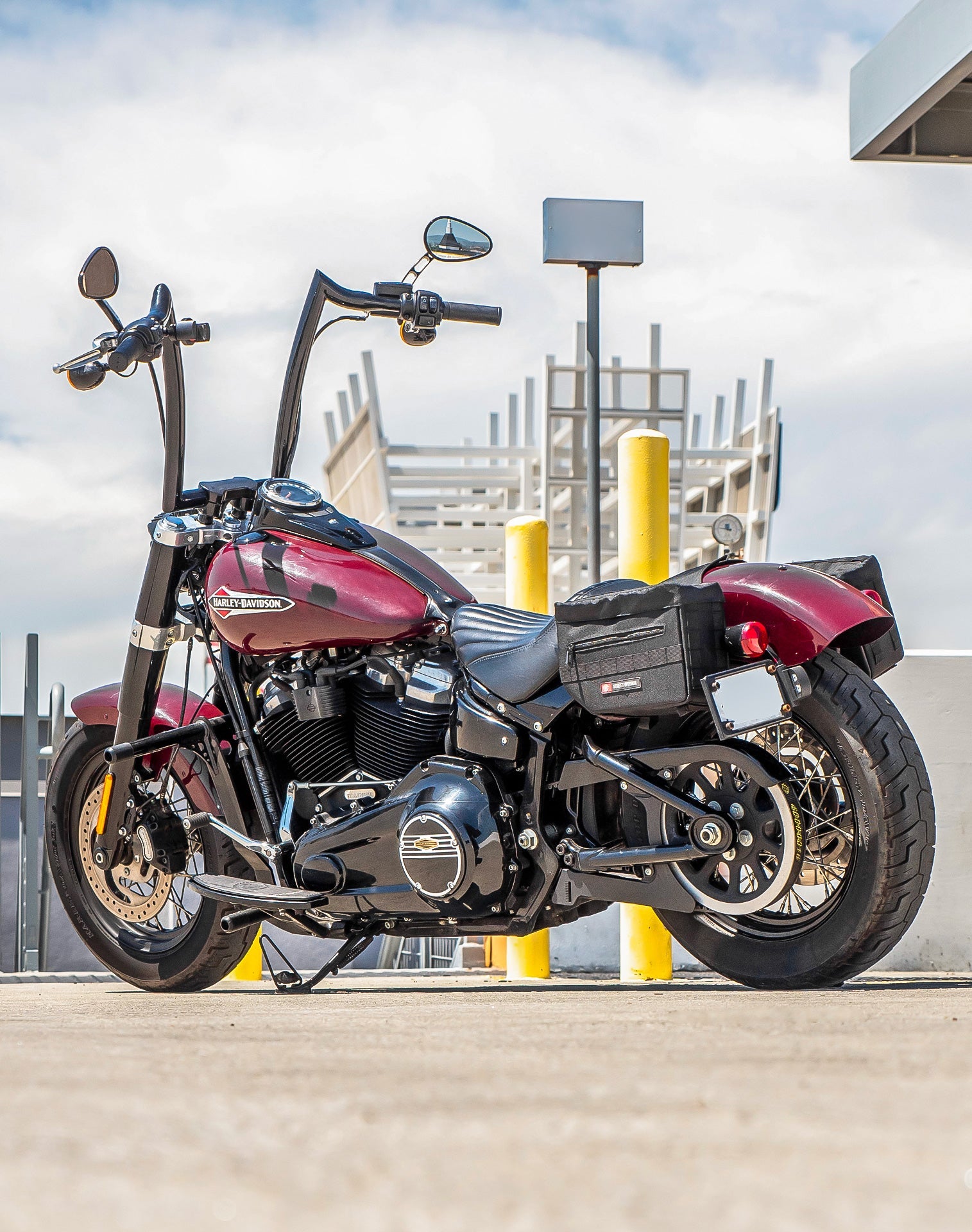 10L - Patriot Small Throw Over Alforjas para Harley Softail Slim FLSL