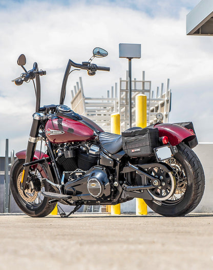 10L - Patriot Small Throw Over Alforjas para Harley Softail Slim FLSL