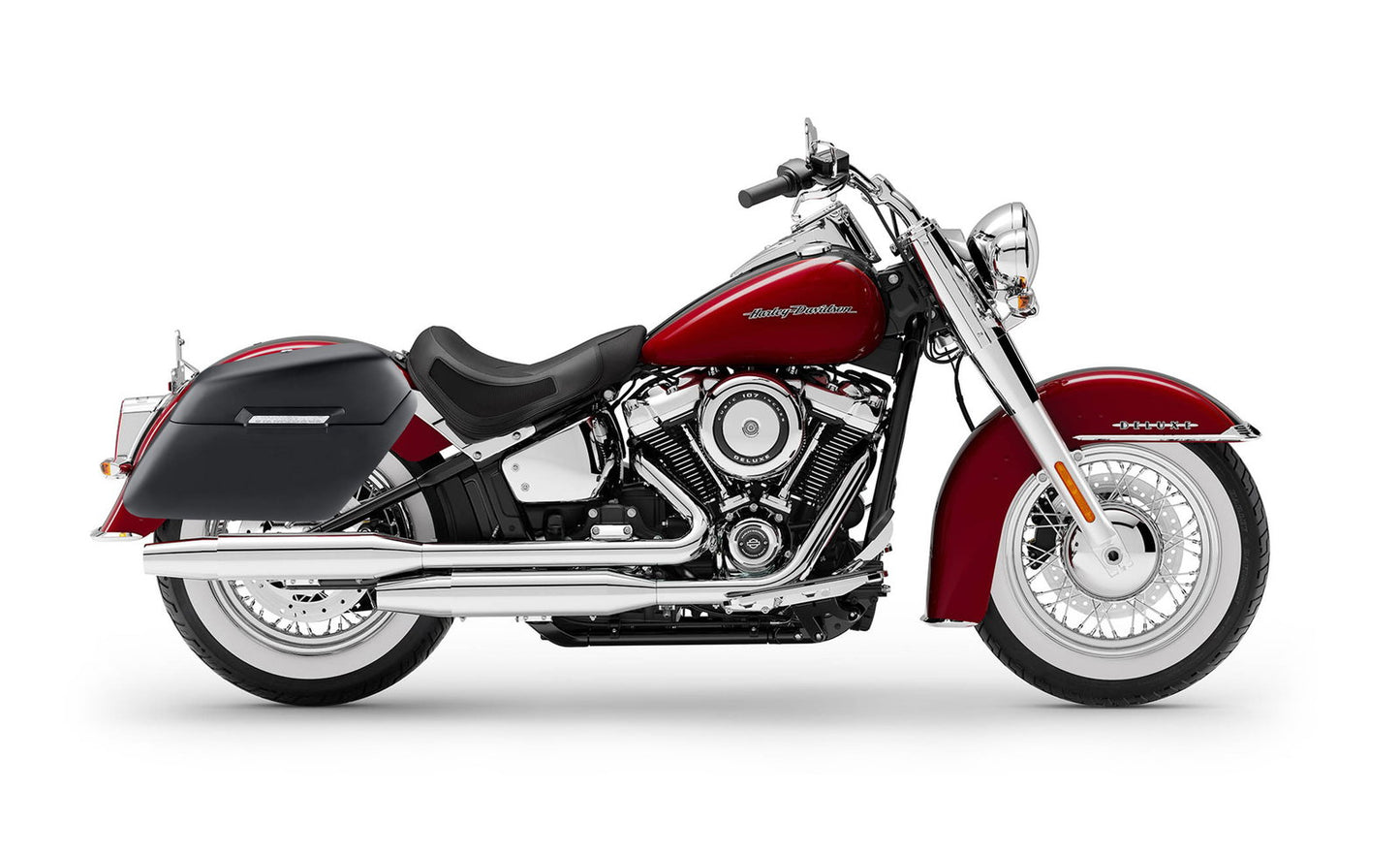 42L - Baldur Extra Large Matte Hard Alforjas para Harley Softail Deluxe FLDE