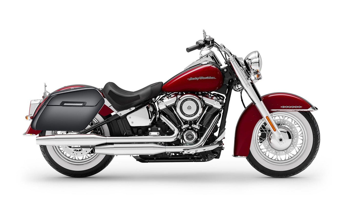 42L - Baldur Extra Large Painted Hard Alforjas para Harley Softail Deluxe FLDE