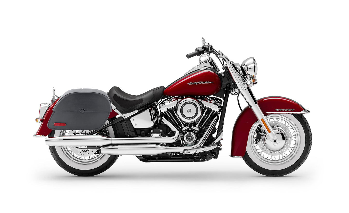 28L - Panzer Medium Hard Mount Alforjas para Harley Softail Deluxe FLDE