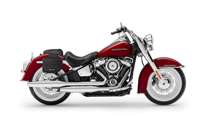 10L - Patriot Small Throw Over Alforjas para Harley Softail Deluxe FLDE
