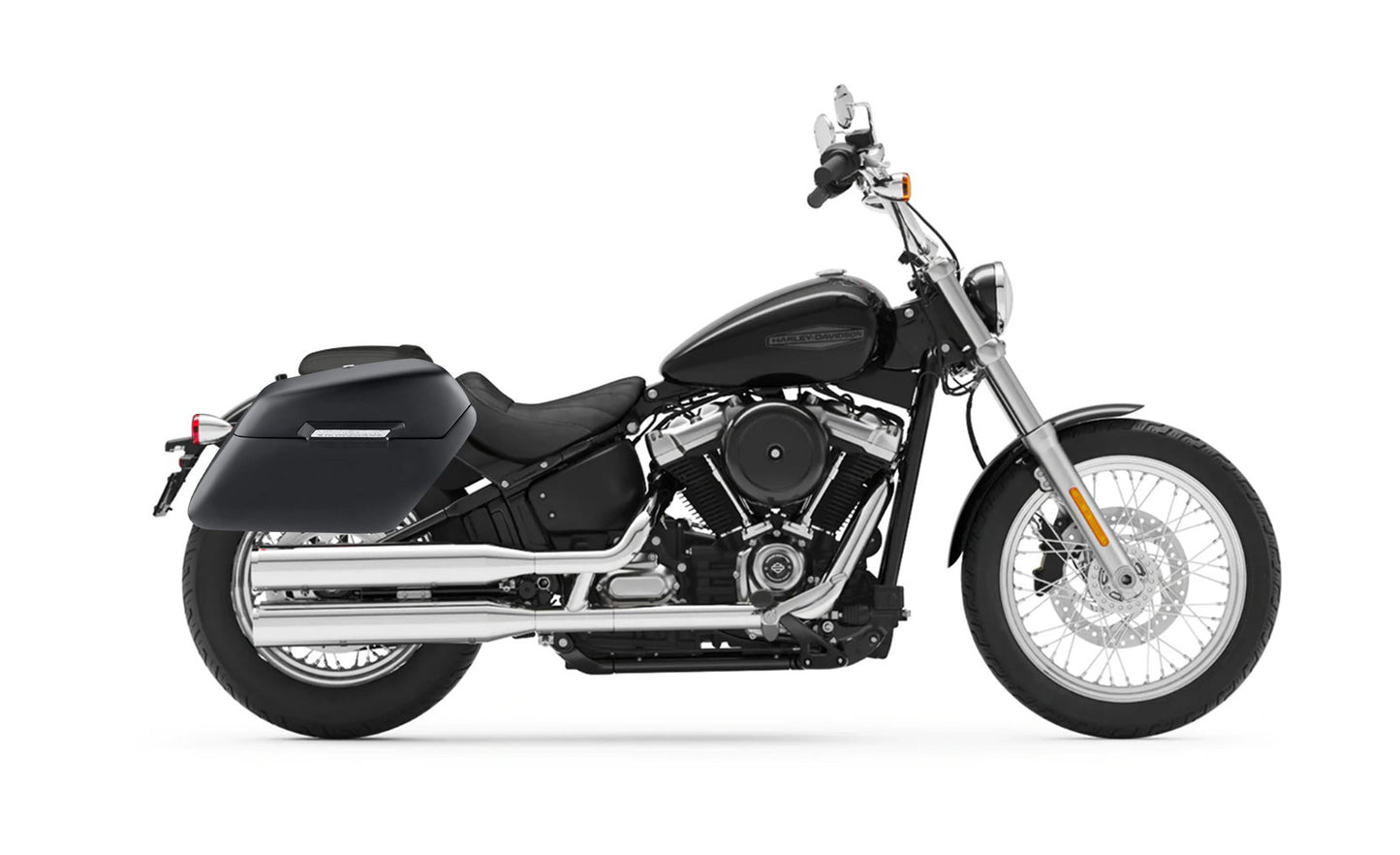 42L - Baldur Extra Large Matte Motocicleta Hard Alforjas para Harley Softail Standard FXST