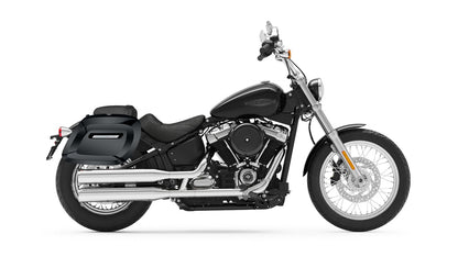 40L - Lamellar Raven Extra Large Painted Motocicleta Hard Alforjas para Harley Softail Standard FXST