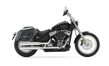 42L - Baldur Extra Large Leather Wrapped Motocicleta Hard Alforjas para Harley Softail Standard FXST