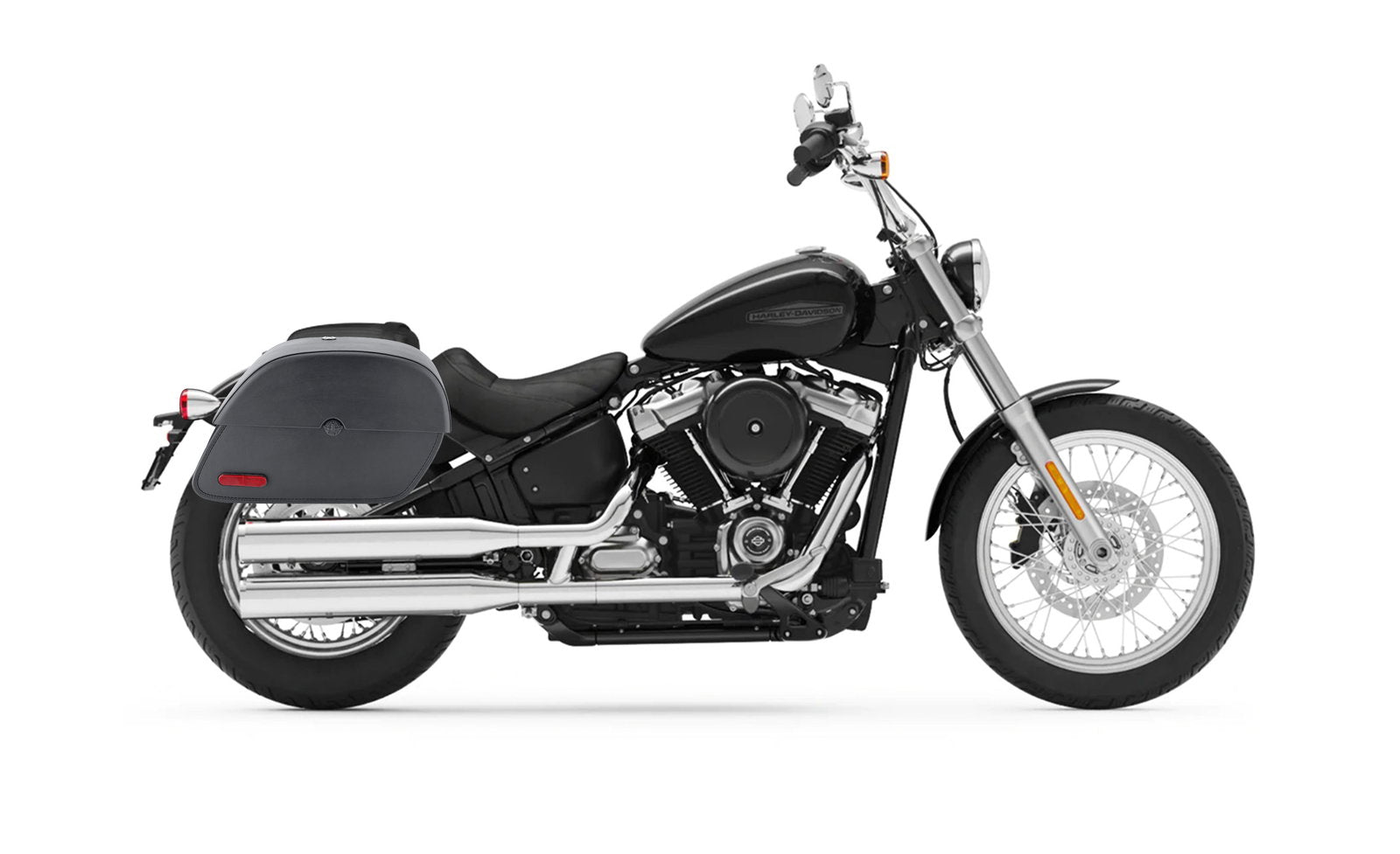 28L - Panzer Medium Hard Mount Alforjas para Harley Softail Standard FXST