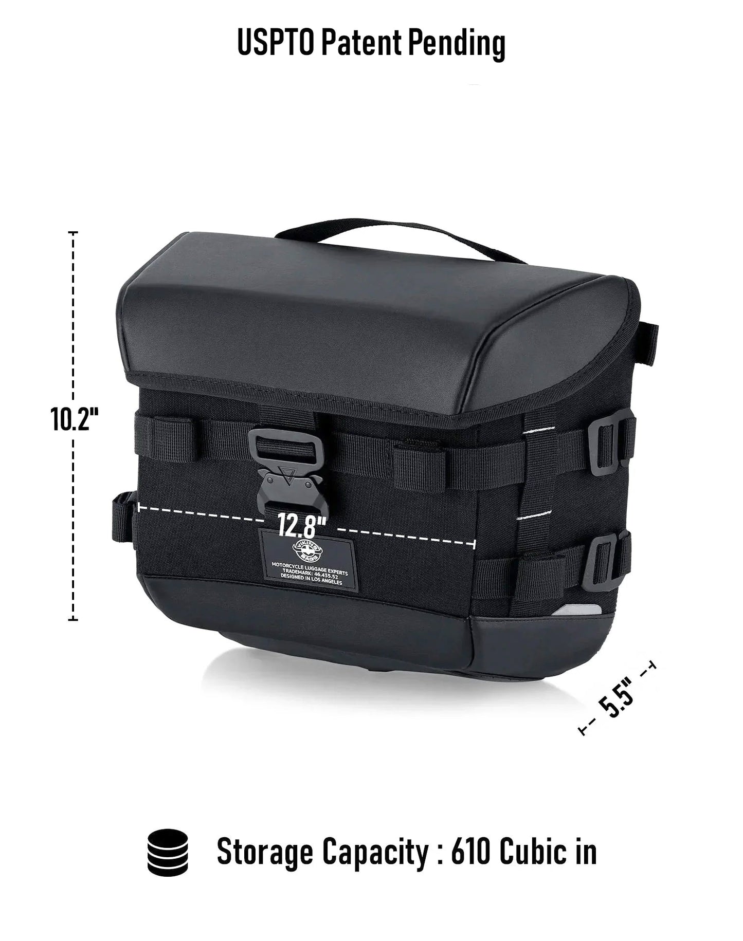 10L - Incognito Quick Mount Small Solo Alforja (Right Only) para Harley Dyna Low Rider S FXDLS