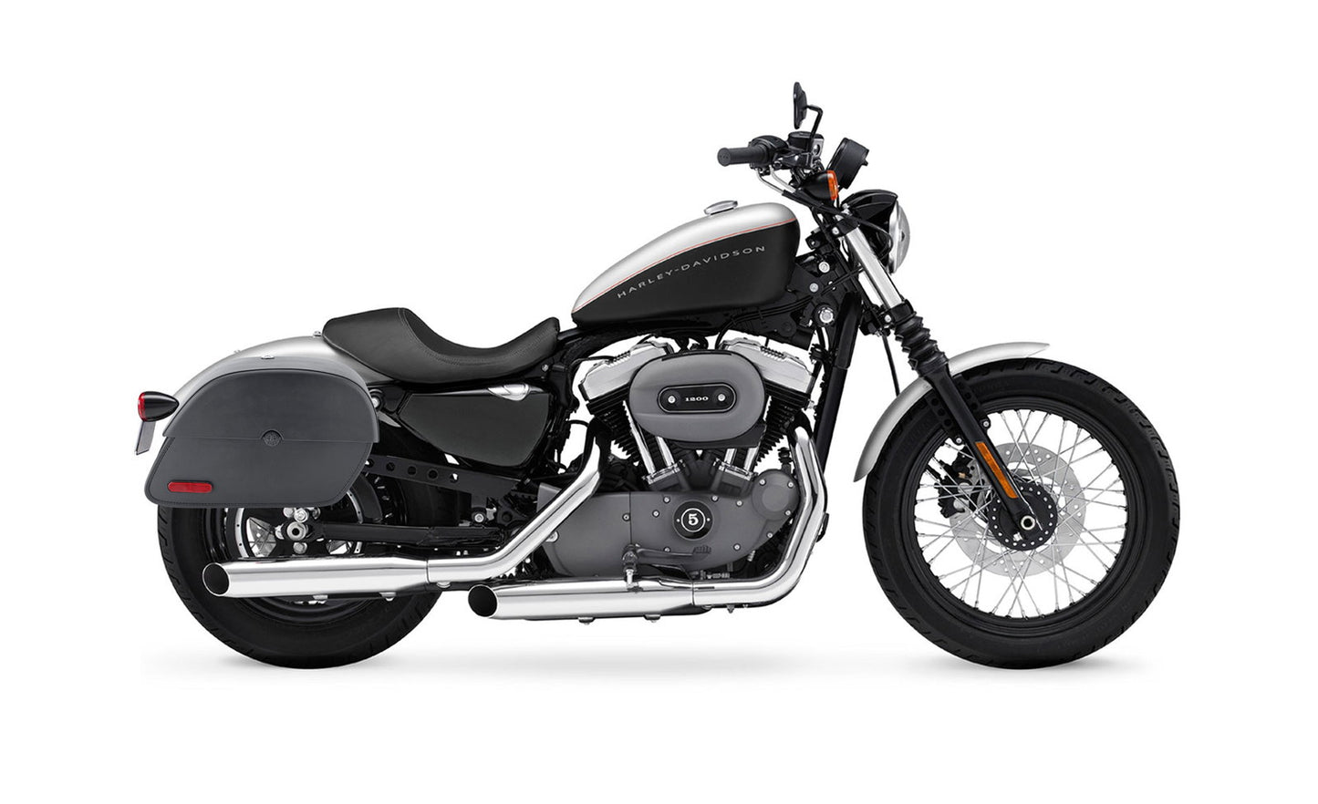 32L - Panzer Large Hard Mount Shock Cutout Alforjas para Harley Sportster 1200 Nightster XL1200N