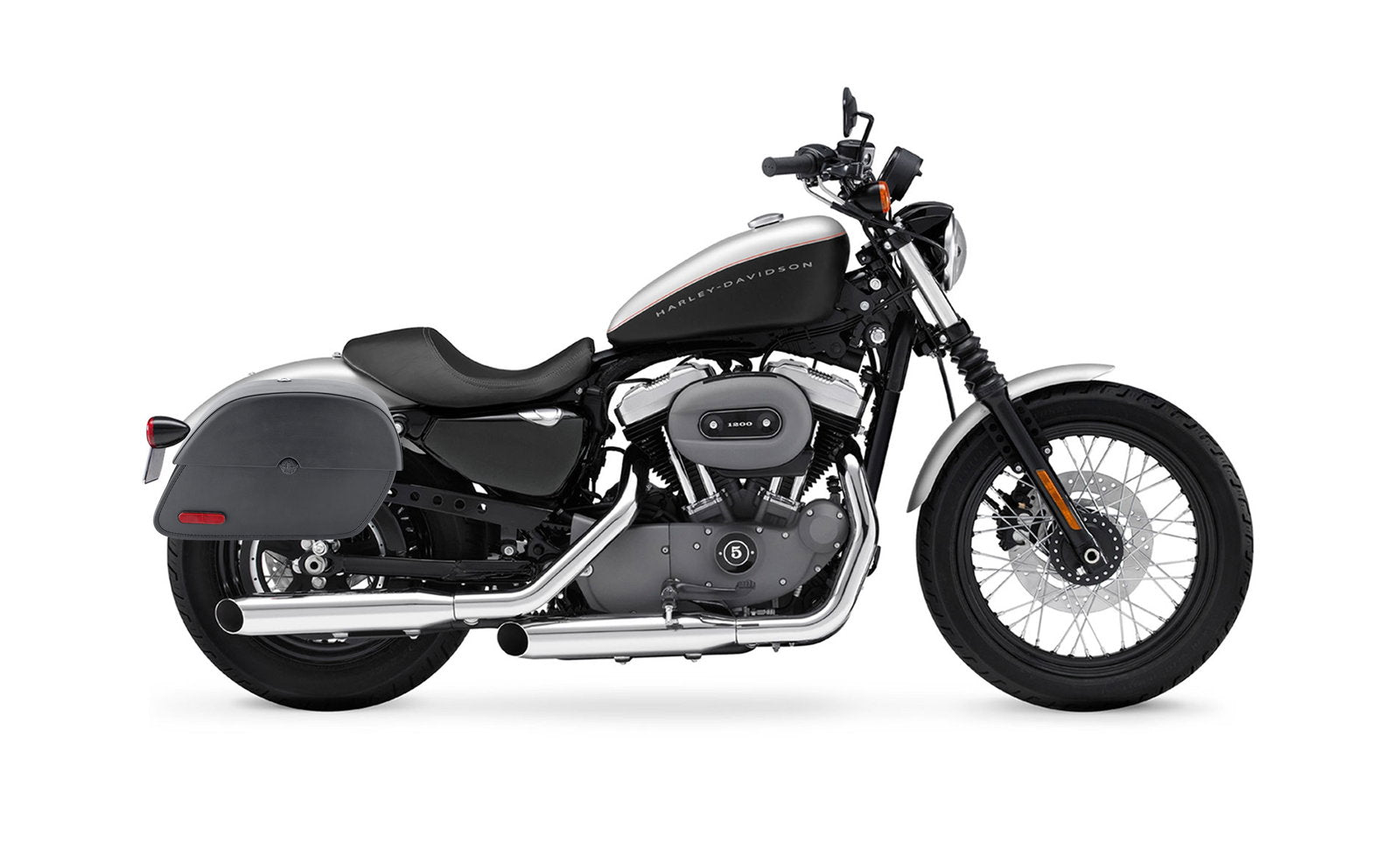 32L - Panzer Large Hard Mount Shock Cutout Alforjas para Harley Sportster 1200 Nightster XL1200N