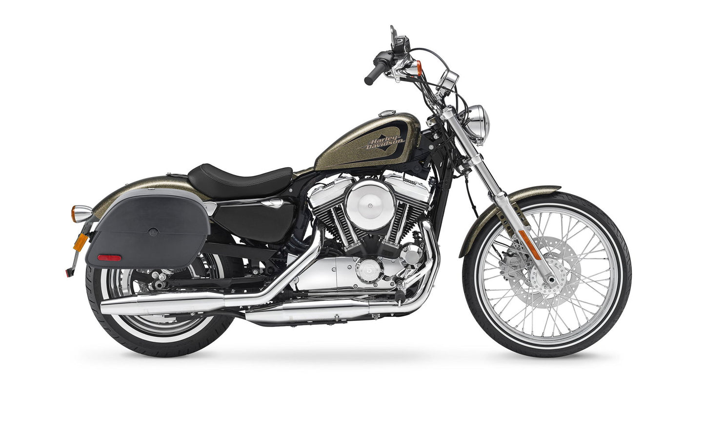32L - Panzer Large Hard Mount Shock Cutout Alforjas para Harley Sportster Seventy Two XL1200V
