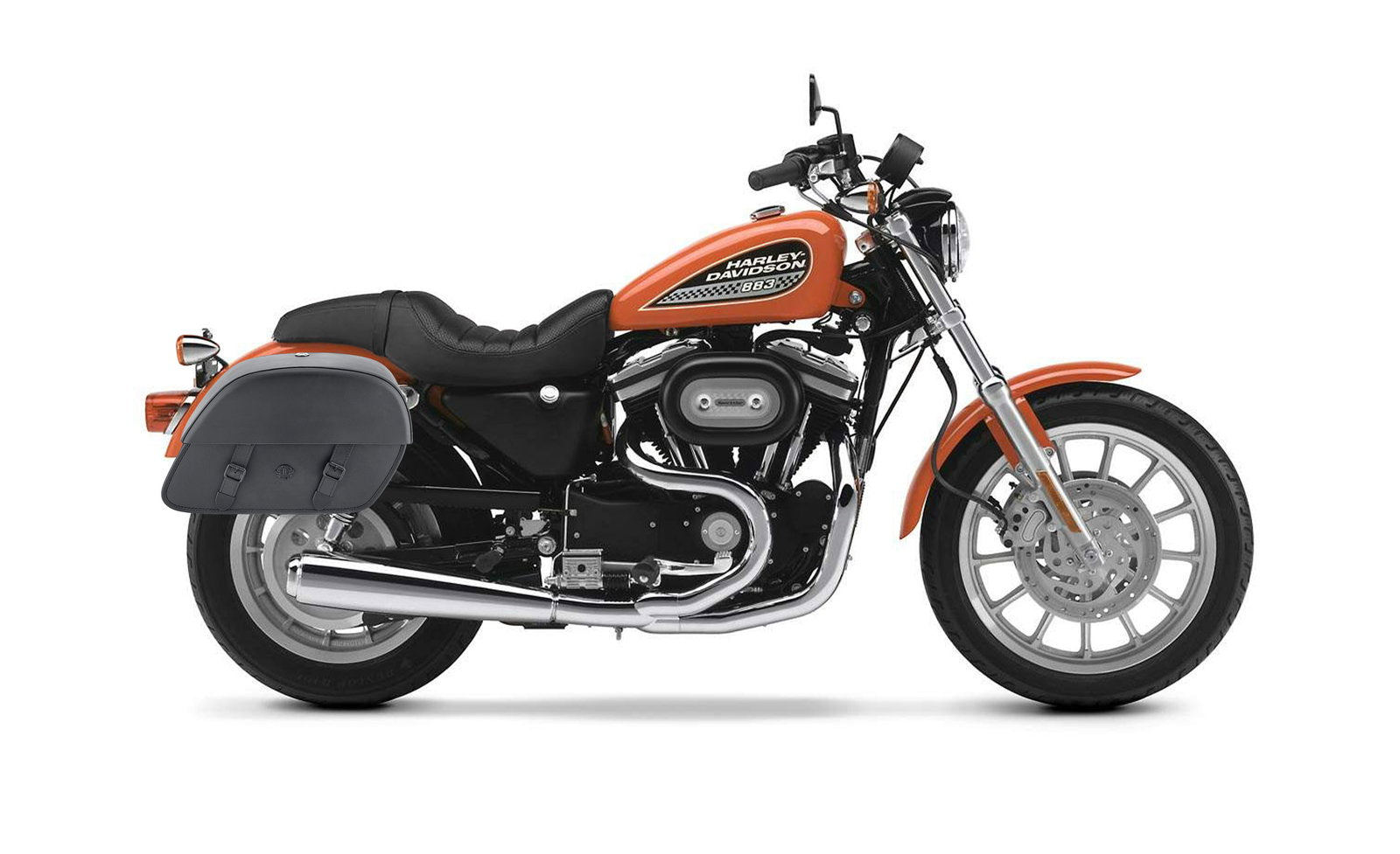 32L - Baelor Large Hard Mount Shock Cutout Alforjas para Harley Sportster 883 Low XL883L