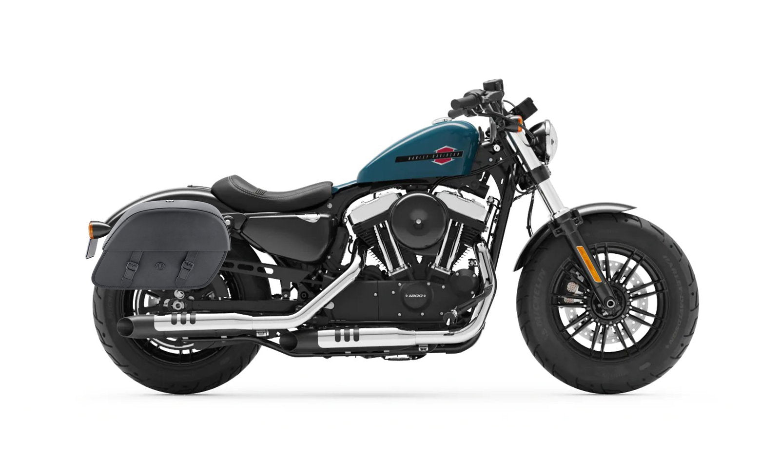 32L - Baelor Large Hard Mount Shock Cutout Alforjas para Harley Sportster Forty Eight XL1200X