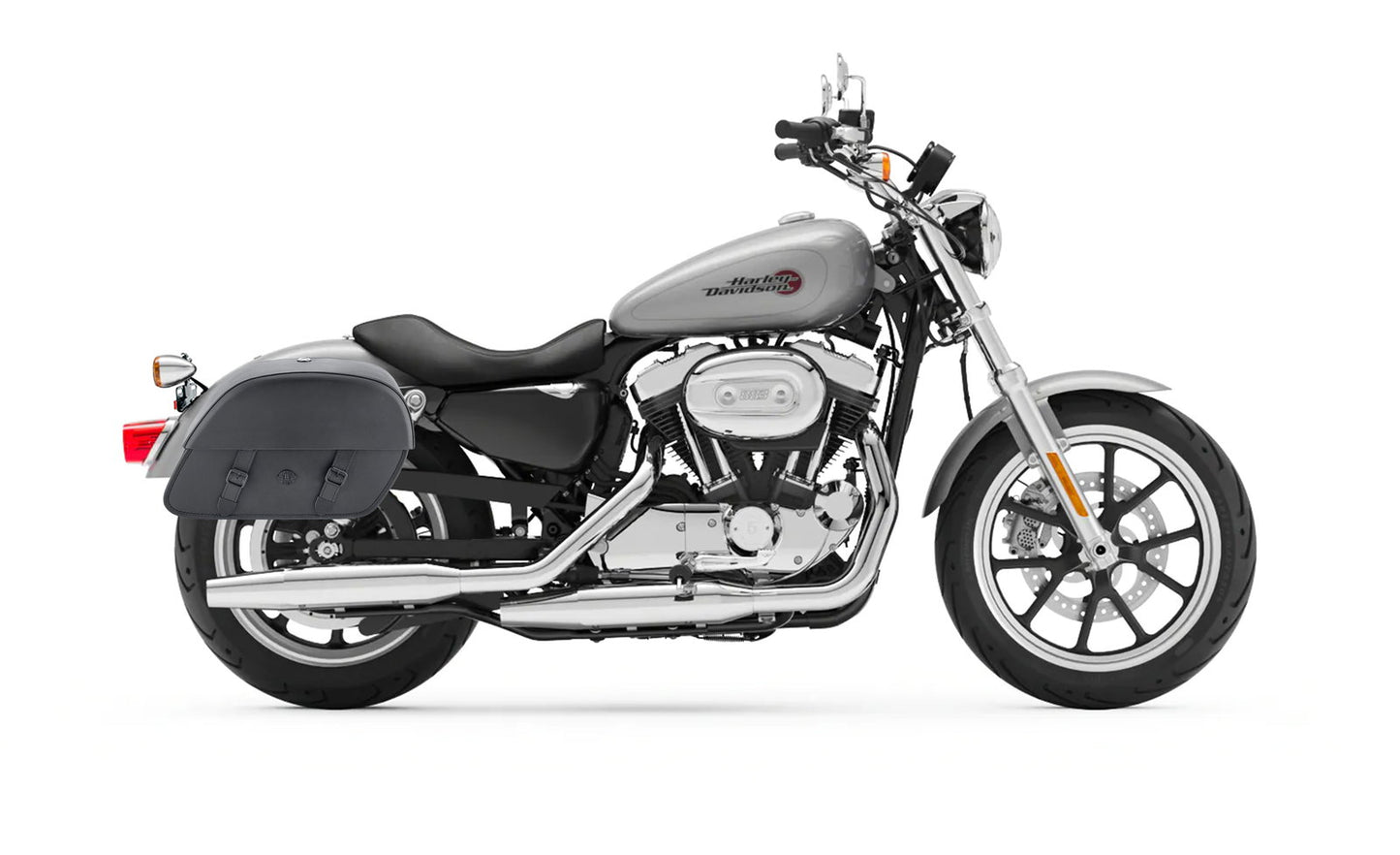32L - Baelor Large Hard Mount Shock Cutout Alforjas para Harley Sportster Super Low XL883L