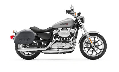 32L - Baelor Large Hard Mount Shock Cutout Alforjas para Harley Sportster Super Low XL883L