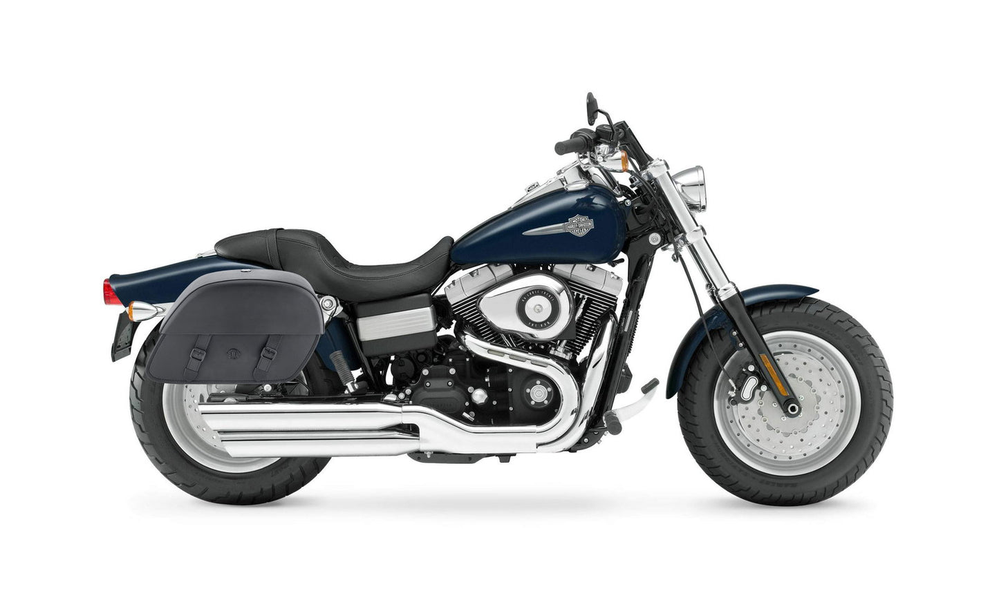 32L - Baelor Large Hard Mount Shock Cutout Alforjas para Harley Dyna Fat Bob FXDF/SE