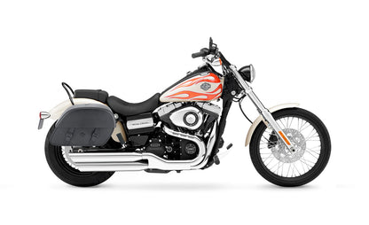 32L - Baelor Large Hard Mount Shock Cutout Alforjas para Harley Dyna Wide Glide FXDWG/I