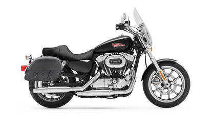 32L - Baelor Large Hard Mount Shock Cutout Alforjas para Harley Sportster 1200 Super Low XL1200T