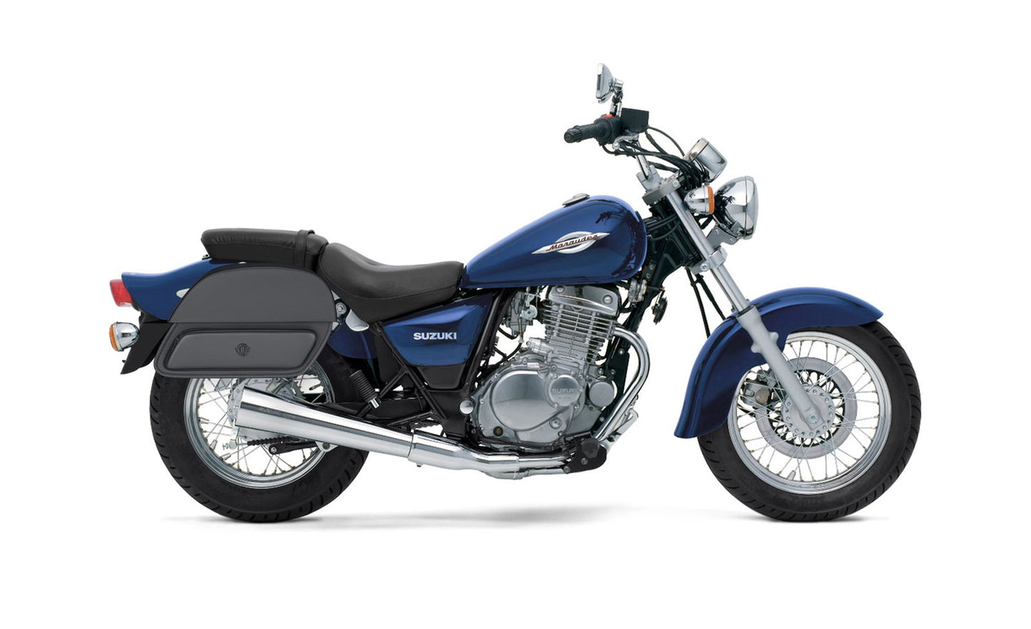 32L - Pantheon Large Hard Mount Shock Cutout Suzuki Marauder GZ250 Alforjas