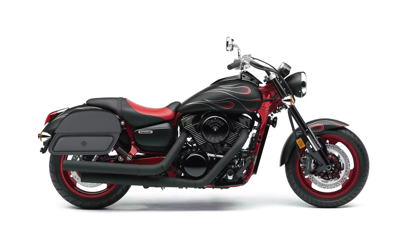 32L - Pantheon Large Hard Mount Shock Cutout Kawasaki Mean Streak 1600 Alforjas