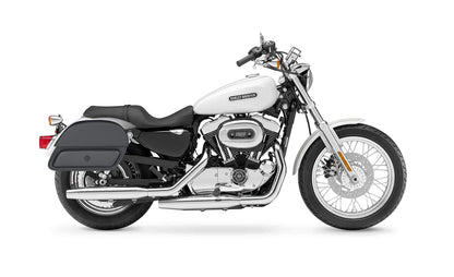 32L - Pantheon Large Hard Mount Shock Cutout Alforjas para Harley Sportster 1200 Low XL1200L