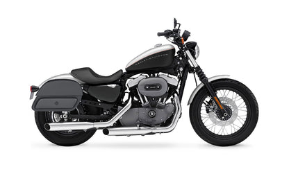32L - Pantheon Large Hard Mount Shock Cutout Alforjas para Harley Sportster 1200 Nightster XL1200N