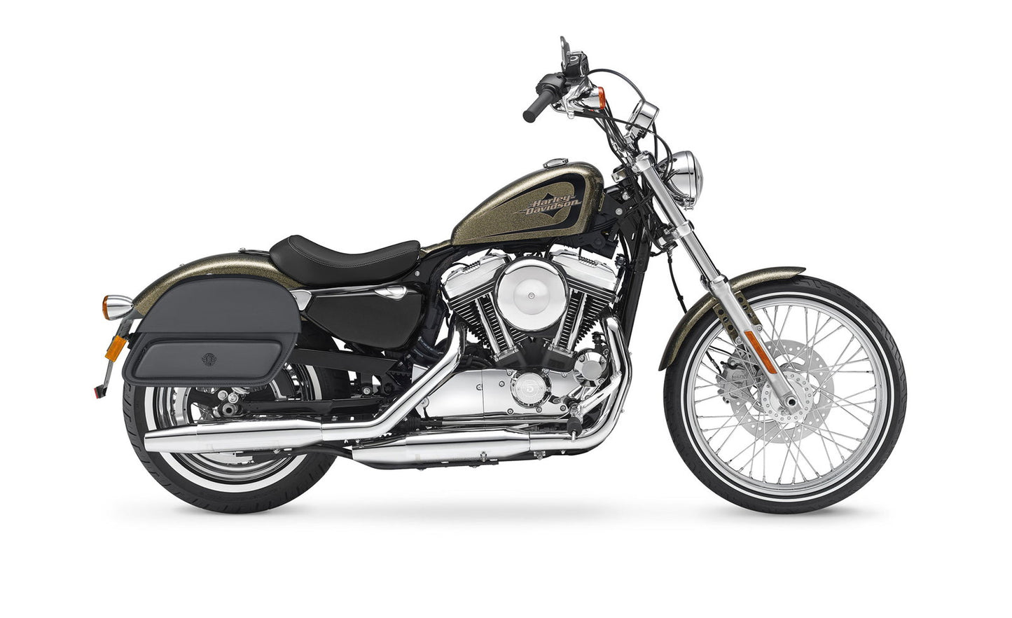 32L - Pantheon Large Hard Mount Shock Cutout Alforjas para Harley Sportster Seventy Two XL1200V
