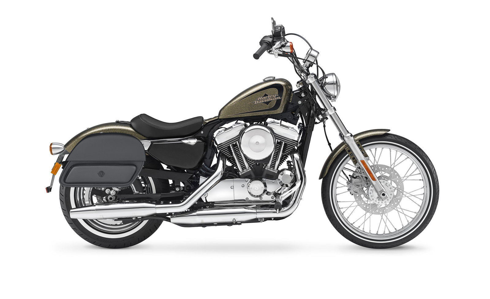 32L - Pantheon Large Hard Mount Shock Cutout Alforjas para Harley Sportster Seventy Two XL1200V