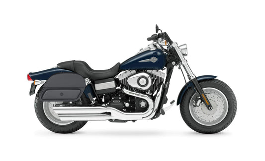 32L - Pantheon Large Hard Mount Shock Cutout Alforjas para Harley Dyna Fat Bob FXDF/SE