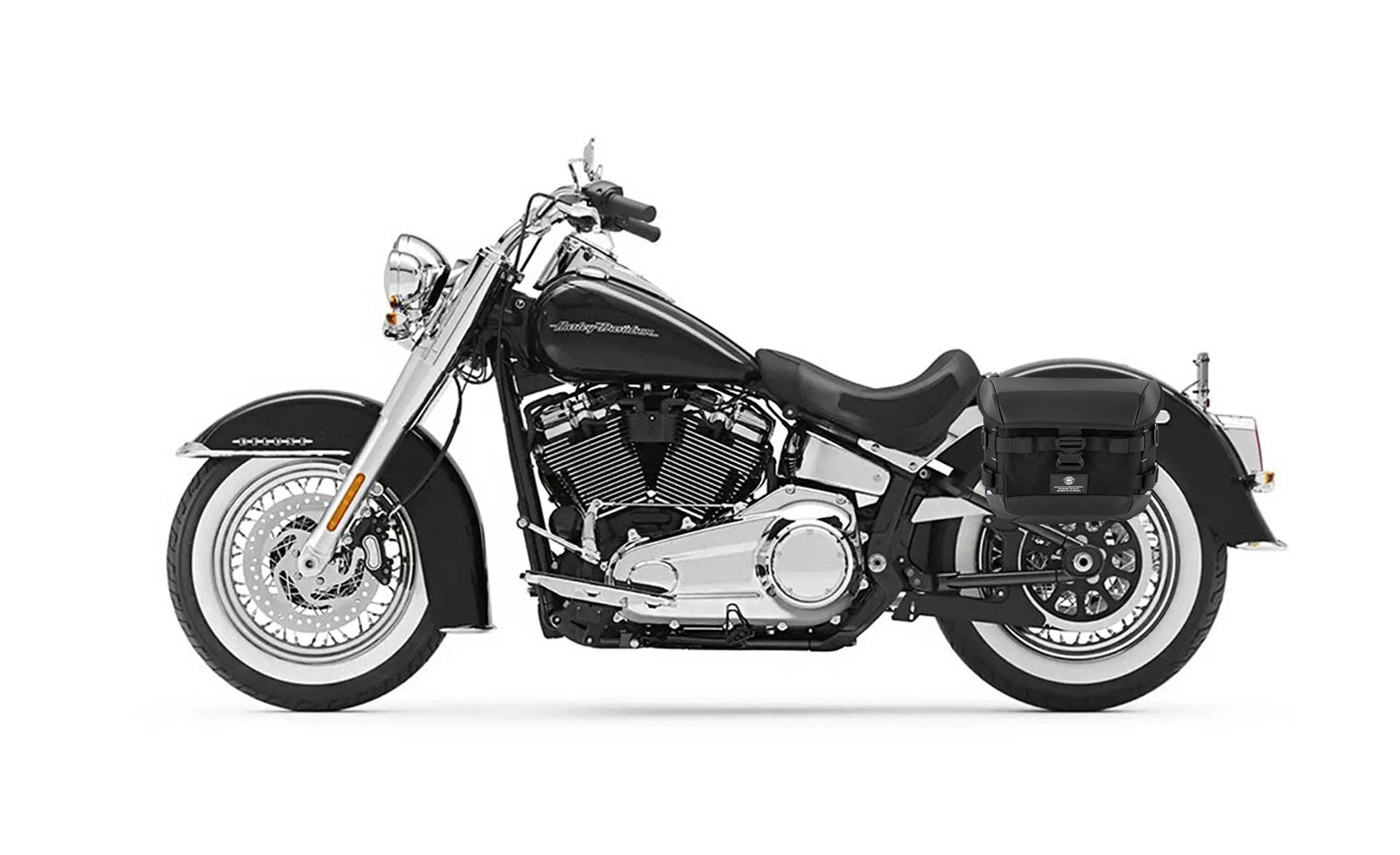 10L - Incognito Quick Mount Small Solo Motocicleta Alforja (Left Only) para Harley Softail Deluxe FLDE