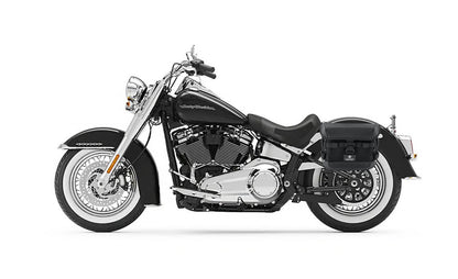 10L - Incognito Quick Mount Small Solo Motocicleta Alforja (Left Only) para Harley Softail Deluxe FLDE