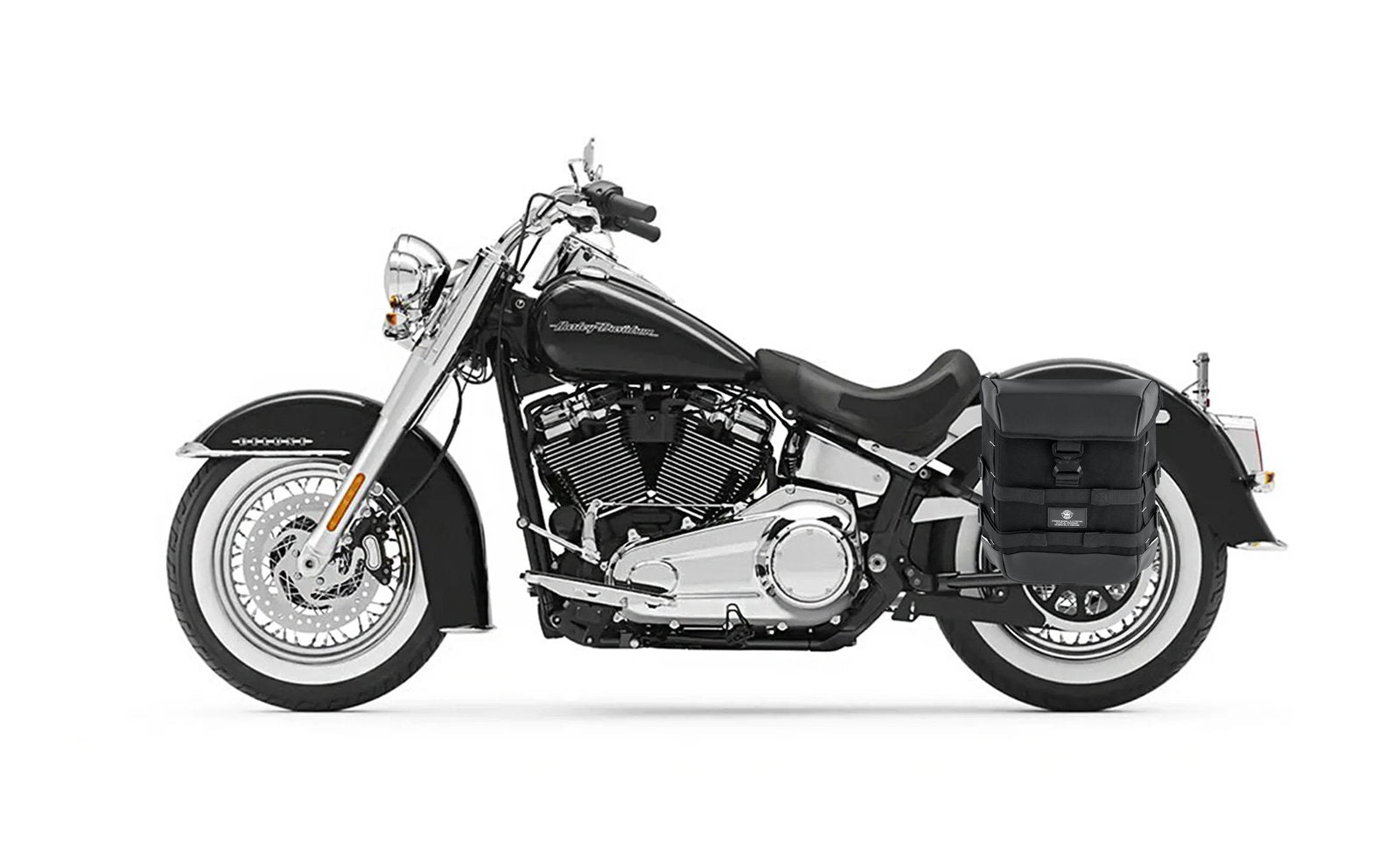 15L - Incognito Quick Mount Medium Solo Motocicleta Alforja (Left Only) para Harley Softail Deluxe FLDE
