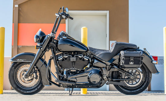 10L - Incognito Quick Mount Small Solo Motocicleta Alforja (Left Only) para Harley Softail Heritage FLHC/S